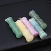 Charms 1 Pcs Natural Stone Agate Pendant Bamboo Knot Redstone DIY Women's Necklace Specification 42 12mm