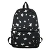 Mochila escolar 2023 mochila de nylon com estampa de estrelas completa moda jovem meninos e meninas adolescente bolsa de ombro de alta capacidade mochila