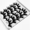 2020 Mink Hair Moals False Eyelashes Criss-Cross Crice 3D Eye Lashes Extension Tows Handmade Gey Makeup Tools 5pair/Pack