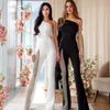 Kvinnors jumpsuits Rompers Party Club Clothing 2023 Slim Fit Sexig Slit High midje Casual Pants One Shoulder Longeple Humpsuit 230616