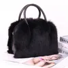 Abendtaschen Pelztasche Splitter Große Schulter Pelzige Handtasche Einzelne echte Mode Damen Weibliche Handtaschen