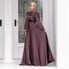 Vêtements ethniques mode musulmane Satin Abaya robe Caftan élégant Caftan de luxe pour les femmes islamiques dubaï Style turc Djellaba Jalabiya