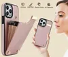 Shockproof PU Leather Pocket 3 Cards Holder Wallet Cases For iPhone 14 Pro Max 13 12 11 XR X 8 7 Plus Metal Button Phone Funda