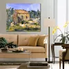 Impressionistische Leinwandkunst, verlassenes Haus in der Nähe von Aix-en-Provence, Paul Cezanne, Ölgemälde, handgefertigte Landschaft, moderne Schlafzimmerdekoration