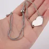 Chains Y55F Stainless Steel DIY Adjustable Necklace Sliding Extender Chain Jewelry Making