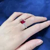 Cluster Rings 2023 925 Silver Ring Inlaid With 8 10 Pigeon Blood Ruby Deluxe Full Diamond For Daily Wear