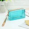 Sac à cosmétiques transparent, pochette de voyage en PVC Transparent, trousse de maquillage avec fermeture éclair pour voyage DF137