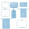 Opbergzakken 8 stks/set Organizer Bag Handige Opvouwbare Carry On Packing Cubes Pouch Wasbaar