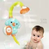 Bath Toys Baby Bath Spray Water Kanek wanna elektryczna Elektryczna słonia prysznic zabawka spray mocny Soction Cup 230615