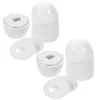 Hooks 8 Sets Round Toilet Seat Cover Screw Decorative Bolt Covers Floor Plastic Universal Caps White Abs