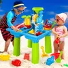 Sand Play Water Fun 4 en 1 et table 15PCS bac à sable avec jouet de plage enfants activité sensorielle été jouets de plein air 230615