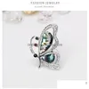 Pins Brooches Shell Butterfly Brooch Pins Fashion Business Suit Dress Tops Co For Women Men Jewelry Will And Sandy Drop Delivery Dh7Vp