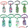 Odzież dla psów 30/50 PCS PET AKCESORIA BOWTIE Tropikalna roślina Flower Summer Kową