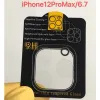 Protecteur d'objectif de caméra arrière transparent 3D pour iPhone 14 Pro 13 12 mini 11 13 Pro Max Film de protection en verre trempé avec cercle de flash résistant aux rayures