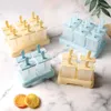 Glassverktyg Popsicle Mold Diy Machine Homemade Box With Plastic Stick IceLolly Cube Tray Kitchen Gadgets 230615