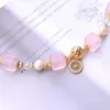 Dekorativa figurer Naturliga Rose Quartz Sugar Cube Diy Armband Fashion Accessories String Crystal Factory Wholesale