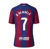 23 24 Barca Camisetas De Football Lewandowski Pedri Ferran Ansu Fati 2023 2024 Maillots de football Dest Kit Chemise Enfants