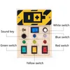 Spielzeug Kinder elektronische geschäftige Board Kids LED Light Switch Holzsusorisches Spielzeug Kleinkinder lernen kognitive Bildungspädagogik Intelligenz