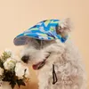 Abbigliamento per cani Cappello con visiera traspirante Regolazione fibbia Stampa solare per animali domestici Comodo parco animali in poliestere Fornitura per esterni