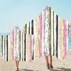 Towel Lannidaa Tie Dye Striped Hooded For Kids Adults Microfiber Bath Cover With Hood Wearable Beach Shawl 150x130cm 150x200cm