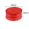 3 Capa 40 mm 60 mm de forma redonda de plástico Grinador de plástico Grinder de hierbas de tabaco Color Accesorios para fumar