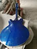 Metallic-Blau ES335 Jazzgitarre, Halbhohlkörper, dunkelblaue E-Jazz-Gitarre