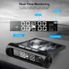 Nieuwe Solar Power TPMS Auto Bandenspanning Alarm Monitor Systeem Auto Beveiliging Alarmsystemen Bandenspanning Temperatuur Waarschuwing 4 Sensoren