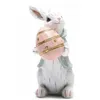 Decoratieve Objecten Beeldjes Leuke Pasen Konijn Holding Eieren Ornamenten Bunny Wortelen Happy Party Decoratie Voor Thuis 230615