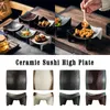 Plates Retro Japanese Style High-footed Cold Dish Plate Ceramic Soy Sauce Seasoning Snack Sushi Sashimi Tableware