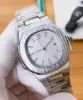 Новые мужские наручные часы Patekity для мужчин и женщин, кварцевые часы с хронографом, серебряный ремешок из нержавеющей стали, ремешок из сапфирового стекла, водонепроницаемые наручные часы