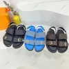 2023 Women Sandals Designer Casual Slippers Metal Belt New Outer Wear Printed Buckle Flat Sandals Indoor and Outdoor Shoes Eur35-41