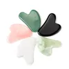 2021 rosa verde blanco púrpura cuarzo Jade Guasha tablero rosa piedra Natural raspador Gua Sha herramientas cara cuello espalda cuerpo heath herramienta envío rápido