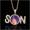 Collane con ciondolo Personalizzato Hip Hop Son Po Regalo commemorativo personalizzato Drop Consegna Gioielli Pendenti Dhu7Z