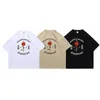 Camisetas Masculinas Designer Goth T-shirt Para Homem Vintage Hip Hop Streetwear 90s Estampado Rosa Algodão Gráfico Harajuku Meia Manga Solto Tops
