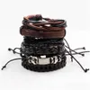 Braccialetti con ciondoli Bracciale in pelle intrecciata Regolabile Mtilayer Bracciale avvolgente Polsini con polsini Donna Uomo Gioielli di moda Drop Ship Consegna Dhadr