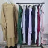 Etniska kläder Jilbab 2 -stycken Set Muslimska kvinnor Hijab Dress Prayer Garment Abaya Long Khimar Ramadan Arab Glowns Abayas Set Islamiska kläder Robe 230616