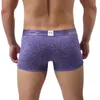 Caleçons sous-vêtements sans couture Sexy hommes Boxer Shorts hommes doux poche de renflement bas solides culottes respirantes Homme Cuecas