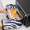 Oven Mitts Leopard Print Mitt Glove Pad Zebra Stripes Microwave Baking Anti Insulation Mat Cow Stria Kitchen Accessories Decor 230616