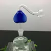 Coloured peach heart S glass pot Pipes Smoking Glass Bongs Glass Bubblers For Smoking Pipe Mix Colors