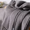 Blanket INyahome Farmhouse All Season Waffle Thermal Blanket Home Decoration Soft Lightweight Blanket Breathable and Moisture Absorption R230615