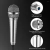 Microphones Healifty Mini Microphone Karaoké Vocal/Instrument Portable pour Enregistrement Vocal Chat et Chant (Argent)