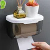 Nieuwe Wall Mount Toilet Servet Houder Waterdichte Mobiele Telefoon Opslag Plank Toilet Servet Opbergrek Tissue Badkamer Doos 3 Kleuren