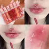 Lipgloss Cute Bear Clear Glaze Peach Pink Milk Jelly Mirror Liquid Lipstick Waterproof Velvet Nude Red Tint Cheek Rouge Cosmetics