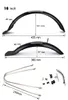 Bike Fender 16inch 20 Inch Folding Electric Bicycle Mudguard Fender Bike Wings All-inclusive for V brake Bike Acessories Parts 230616