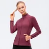 Chaquetas de mujer Mujer Deporte Cremallera superior Damas Ropa deportiva Camisa de entrenamiento de manga larga para mujer