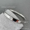 Designer Charm Snap Bracelet Boutique Mesh Red Titanium Steel Ovaal met hoge kwaliteit met diamant roestvrij handstuk met logo
