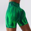 Yoga outfit Scrunch Butt Push Up Aurora Tie Dye Fitness Sports Short Gym Elastic Tight Training Running Cykling 230615