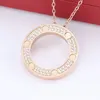 Heart Necklace Fashion Designer Necklace Gold Jewelry Choker Womens Rope Chain Double Ring Pendant Diamond Gold Necklaces For Women Gold Silver Wedding Party Gift