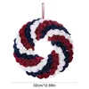 Decoratieve bloemen trots Amerikaanse patriottische krans in rood wit en blauw perfect voor 4 juli Memorial Day Home Outdoor balkon decoraties