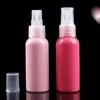 Wholesale 50ml Upscale bottle Candy Color Fine Mist Sprayer Perfume bottle PET Refillable Macaron Bottles Lfudb